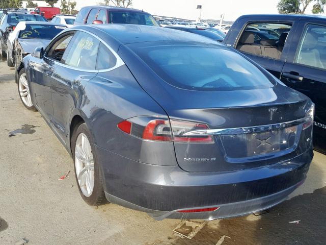 5YJSA1H15EFP56912 - 2014 TESLA MODEL S GRAY photo 3