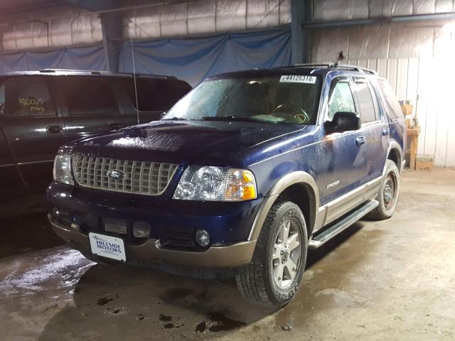 1FMZU74K84UA87298 - 2004 FORD EXPLORER E BLUE photo 2