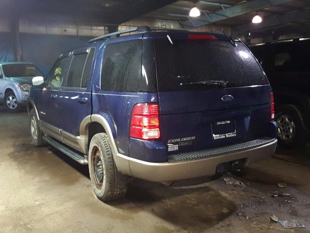 1FMZU74K84UA87298 - 2004 FORD EXPLORER E BLUE photo 3