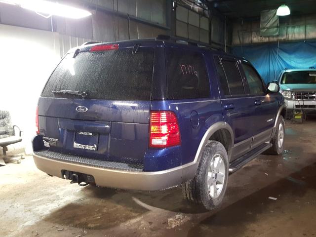 1FMZU74K84UA87298 - 2004 FORD EXPLORER E BLUE photo 4