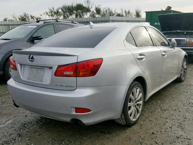 JTHCK262085019320 - 2008 LEXUS IS 250 SILVER photo 4