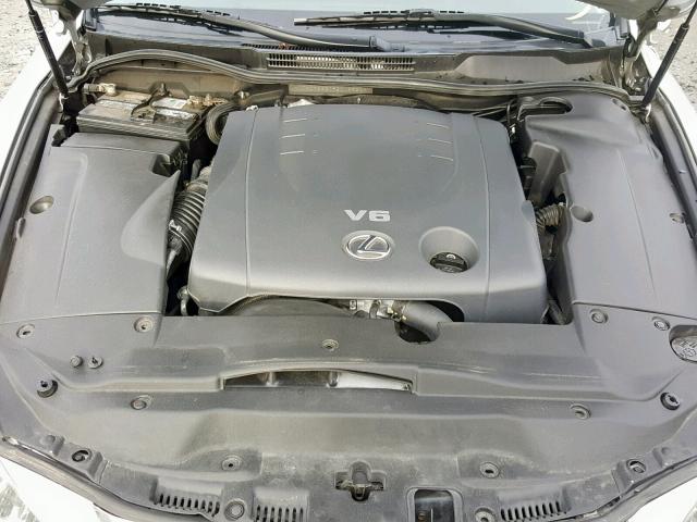 JTHCK262085019320 - 2008 LEXUS IS 250 SILVER photo 7