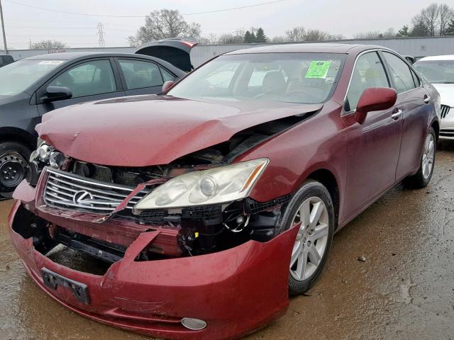 JTHBJ46G772097244 - 2007 LEXUS ES 350 RED photo 2