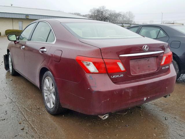 JTHBJ46G772097244 - 2007 LEXUS ES 350 RED photo 3