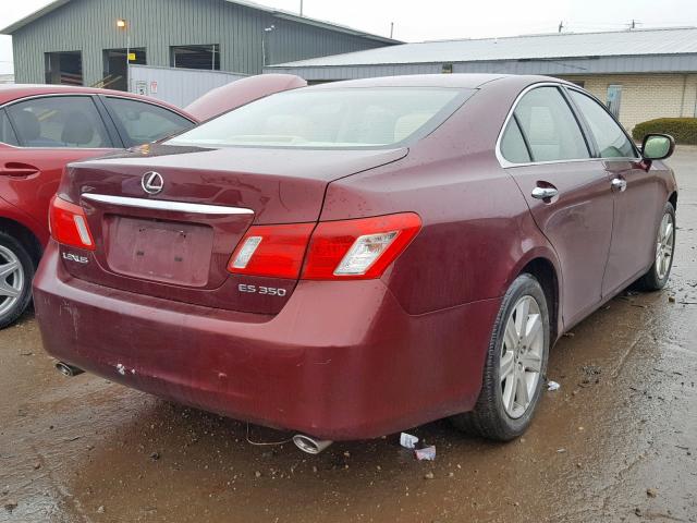 JTHBJ46G772097244 - 2007 LEXUS ES 350 RED photo 4