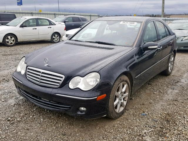 WDBRF92H67F911145 - 2007 MERCEDES-BENZ C 280 4MAT BLACK photo 2