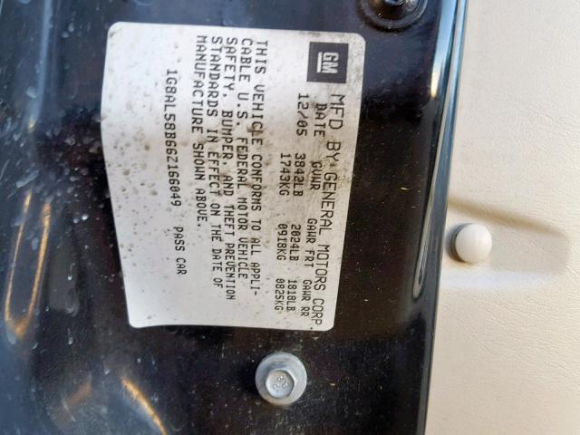 1G8AL58B66Z166049 - 2006 SATURN ION LEVEL GREEN photo 10