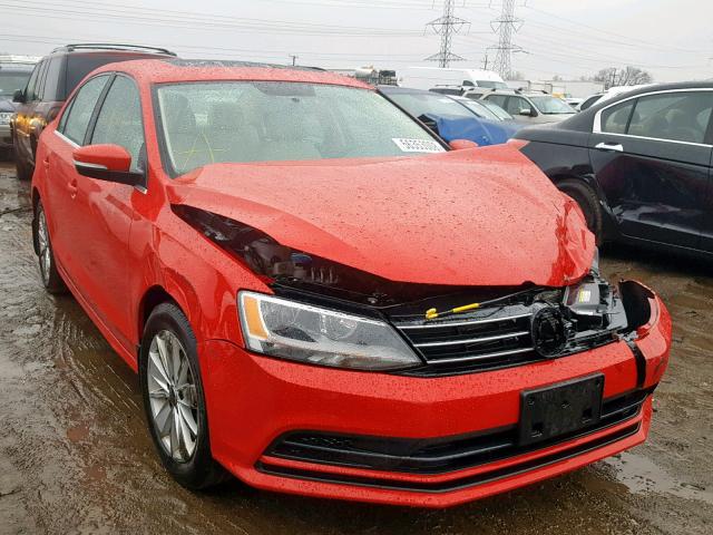 3VWLA7AJ3FM326419 - 2015 VOLKSWAGEN JETTA TDI RED photo 1