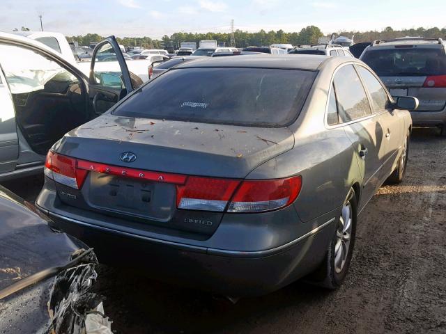 KMHFC46F76A086975 - 2006 HYUNDAI AZERA SE GREEN photo 4