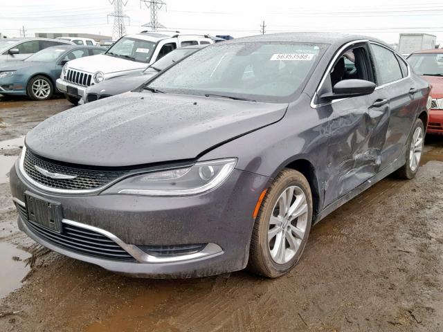 1C3CCCAB9GN150910 - 2016 CHRYSLER 200 LIMITE CHARCOAL photo 2