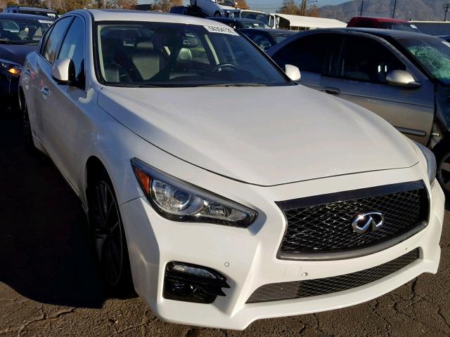 JN1AV7AP9FM790803 - 2015 INFINITI Q50 HYBRID WHITE photo 1