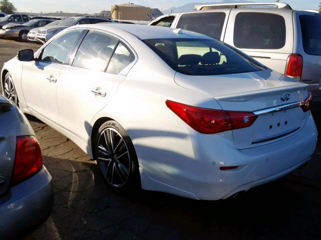 JN1AV7AP9FM790803 - 2015 INFINITI Q50 HYBRID WHITE photo 3