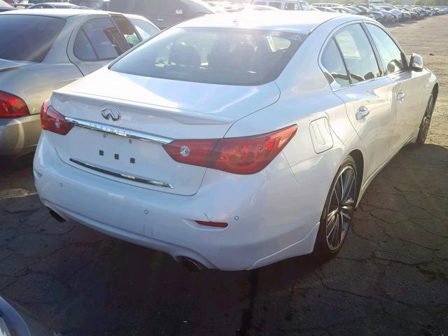 JN1AV7AP9FM790803 - 2015 INFINITI Q50 HYBRID WHITE photo 4