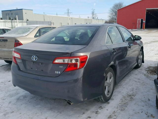 4T1BD1FK5EU132081 - 2014 TOYOTA CAMRY HYBR GRAY photo 4