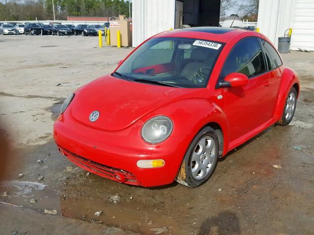 3VWCB21C32M454137 - 2002 VOLKSWAGEN NEW BEETLE წითელი ფოტო 2