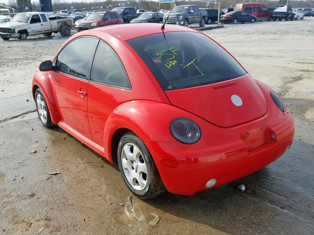 3VWCB21C32M454137 - 2002 VOLKSWAGEN NEW BEETLE წითელი ფოტო 3