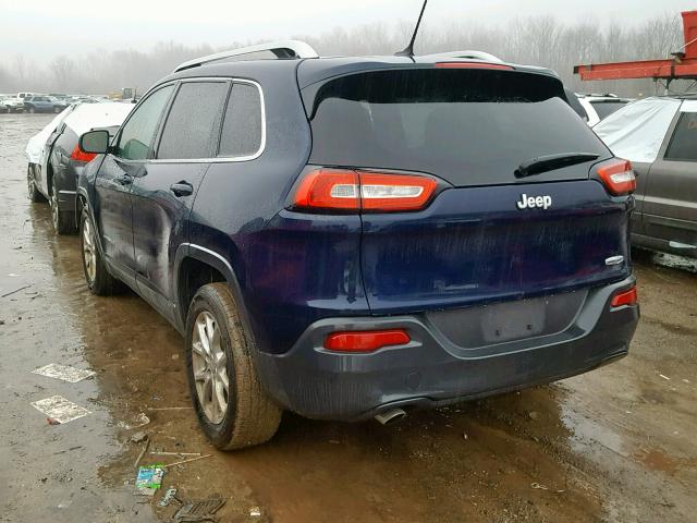 1C4PJLCBXEW249372 - 2014 JEEP CHEROKEE L BLUE photo 3