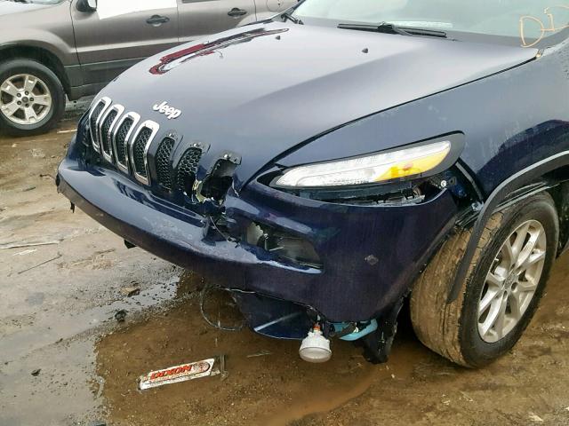 1C4PJLCBXEW249372 - 2014 JEEP CHEROKEE L BLUE photo 9