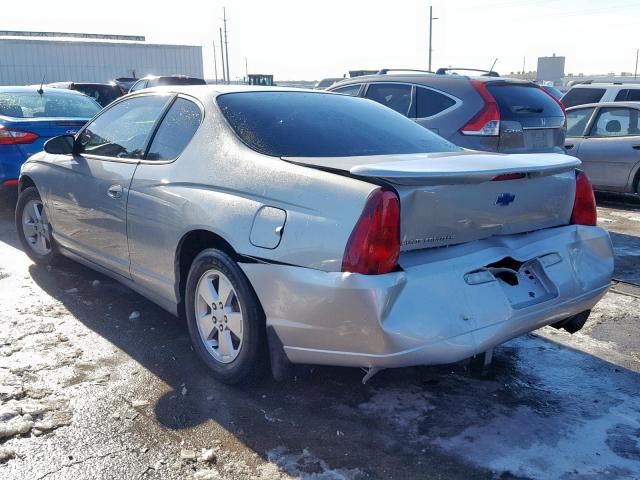 2G1WJ15N479291743 - 2007 CHEVROLET MONTE CARL SILVER photo 3