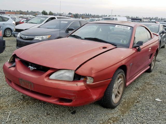 1FAFP42X7WF133356 - 1998 FORD MUSTANG GT BURGUNDY photo 2