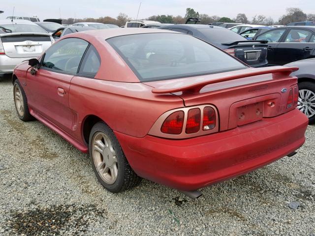 1FAFP42X7WF133356 - 1998 FORD MUSTANG GT BURGUNDY photo 3