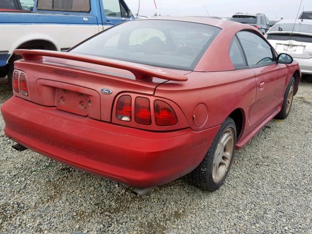 1FAFP42X7WF133356 - 1998 FORD MUSTANG GT BURGUNDY photo 4