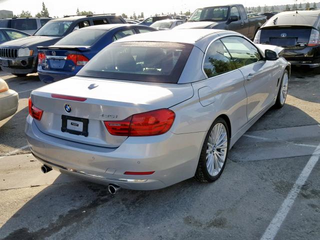 WBA3T3C59FP738633 - 2015 BMW 435 I SILVER photo 4