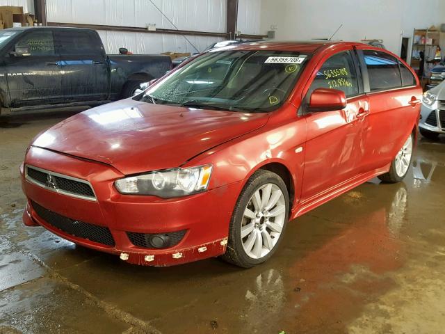 JA3AU86W89U605066 - 2009 MITSUBISHI LANCER GTS RED photo 2