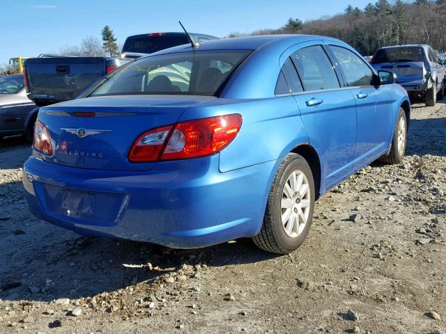 1C3LC46R78N138302 - 2008 CHRYSLER SEBRING LX BLUE photo 4