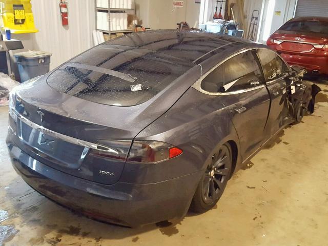 5YJSA1E24HF196091 - 2017 TESLA MODEL S GRAY photo 4