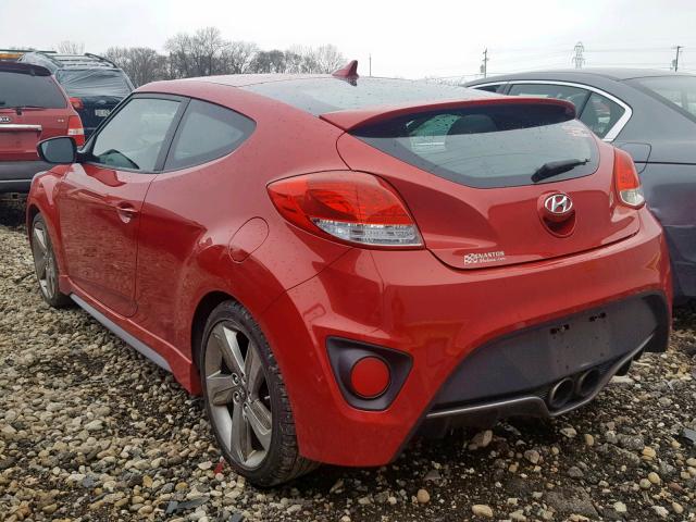 KMHTC6AE5DU151489 - 2013 HYUNDAI VELOSTER T RED photo 3