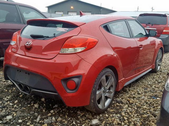 KMHTC6AE5DU151489 - 2013 HYUNDAI VELOSTER T RED photo 4