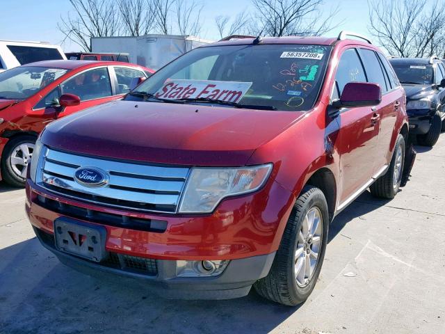 2FMDK38C49BA99151 - 2009 FORD EDGE SEL MAROON photo 2