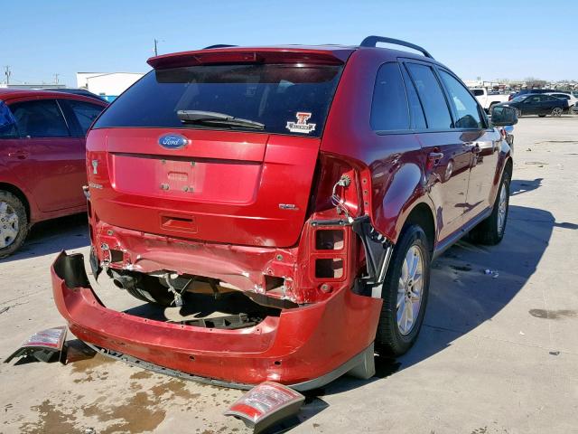 2FMDK38C49BA99151 - 2009 FORD EDGE SEL MAROON photo 4