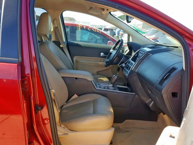 2FMDK38C49BA99151 - 2009 FORD EDGE SEL MAROON photo 5