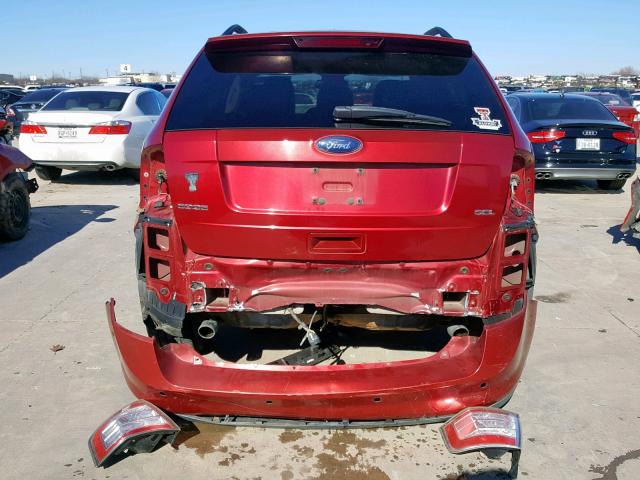 2FMDK38C49BA99151 - 2009 FORD EDGE SEL MAROON photo 9