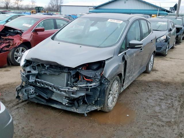 1FADP5CU5EL515774 - 2014 FORD C-MAX PREM GRAY photo 2