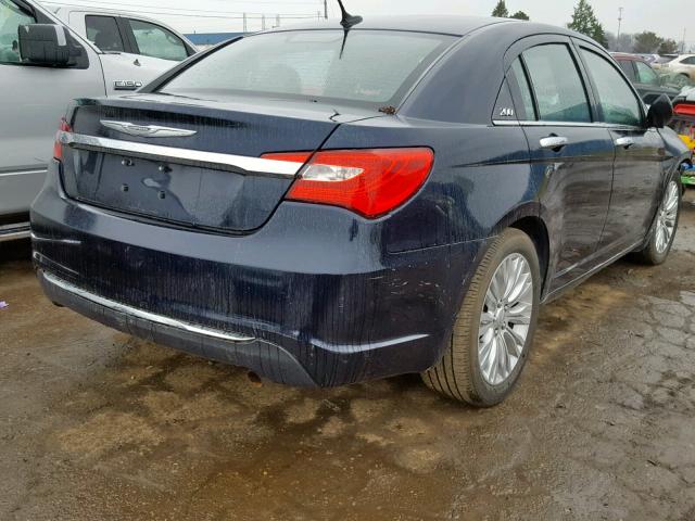 1C3CCBCB5CN277672 - 2012 CHRYSLER 200 LIMITE BLUE photo 4