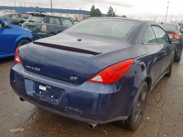 1G2ZH361884296850 - 2008 PONTIAC G6 GT BLUE photo 4