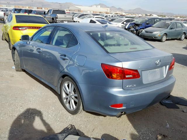 JTHBK262375026966 - 2007 LEXUS IS 250 BLUE photo 3