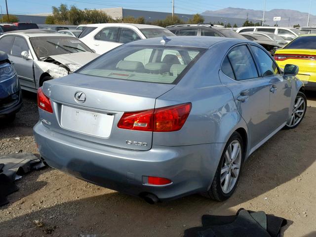 JTHBK262375026966 - 2007 LEXUS IS 250 BLUE photo 4