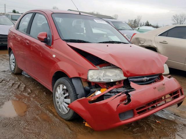 KL1TD52665B461495 - 2005 CHEVROLET AVEO BASE Қызыл фото 1