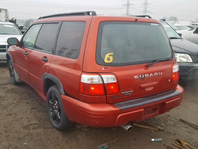 JF1SF656X2G700468 - 2002 SUBARU FORESTER S RED photo 3
