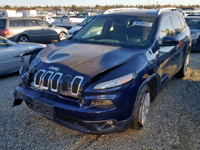 1C4PJLCB2FW694285 - 2015 JEEP CHEROKEE L BLUE photo 2