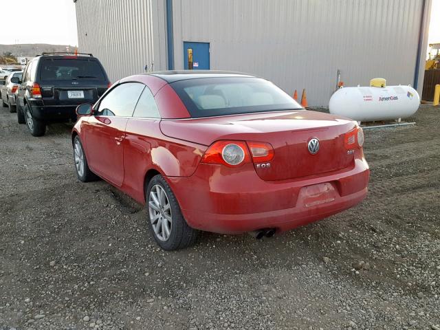 WVWFA71F27V013610 - 2007 VOLKSWAGEN EOS 2.0T L RED photo 3