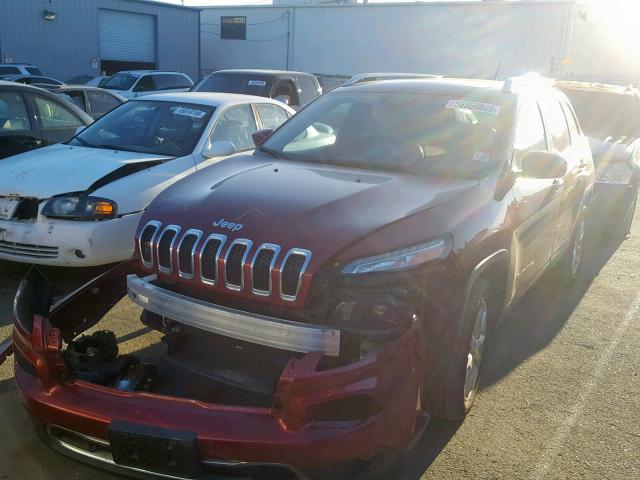 1C4PJMDS9FW599503 - 2015 JEEP CHEROKEE L RED photo 2