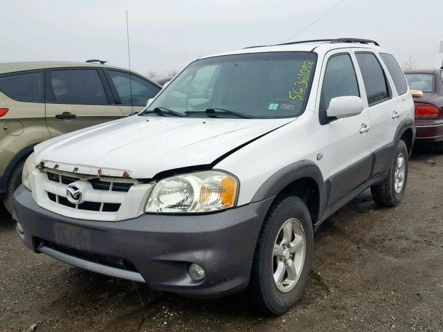 4F2CZ94115KM49337 - 2005 MAZDA TRIBUTE S WHITE photo 2