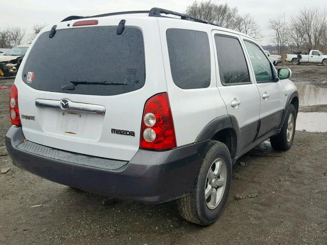 4F2CZ94115KM49337 - 2005 MAZDA TRIBUTE S WHITE photo 4