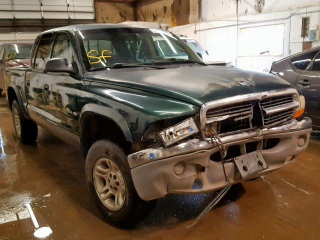 1B7GG2AN31S107839 - 2001 DODGE DAKOTA QUA GREEN photo 1