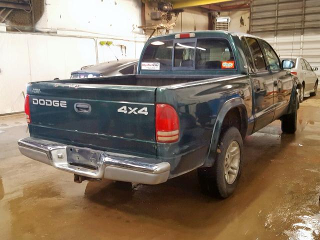 1B7GG2AN31S107839 - 2001 DODGE DAKOTA QUA GREEN photo 4